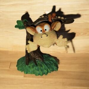 Russ Berrie Monkey Business Figurine Monkey Hanging Tree Resin